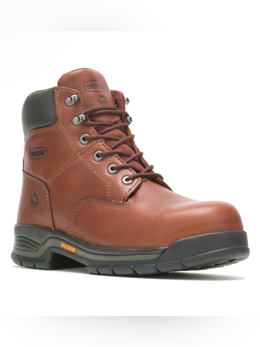 WOLVERINE NXT MEN'S HARRISON LACE-UP 6" WORK BOOT SIZE 13 SOFT TOE BROWN